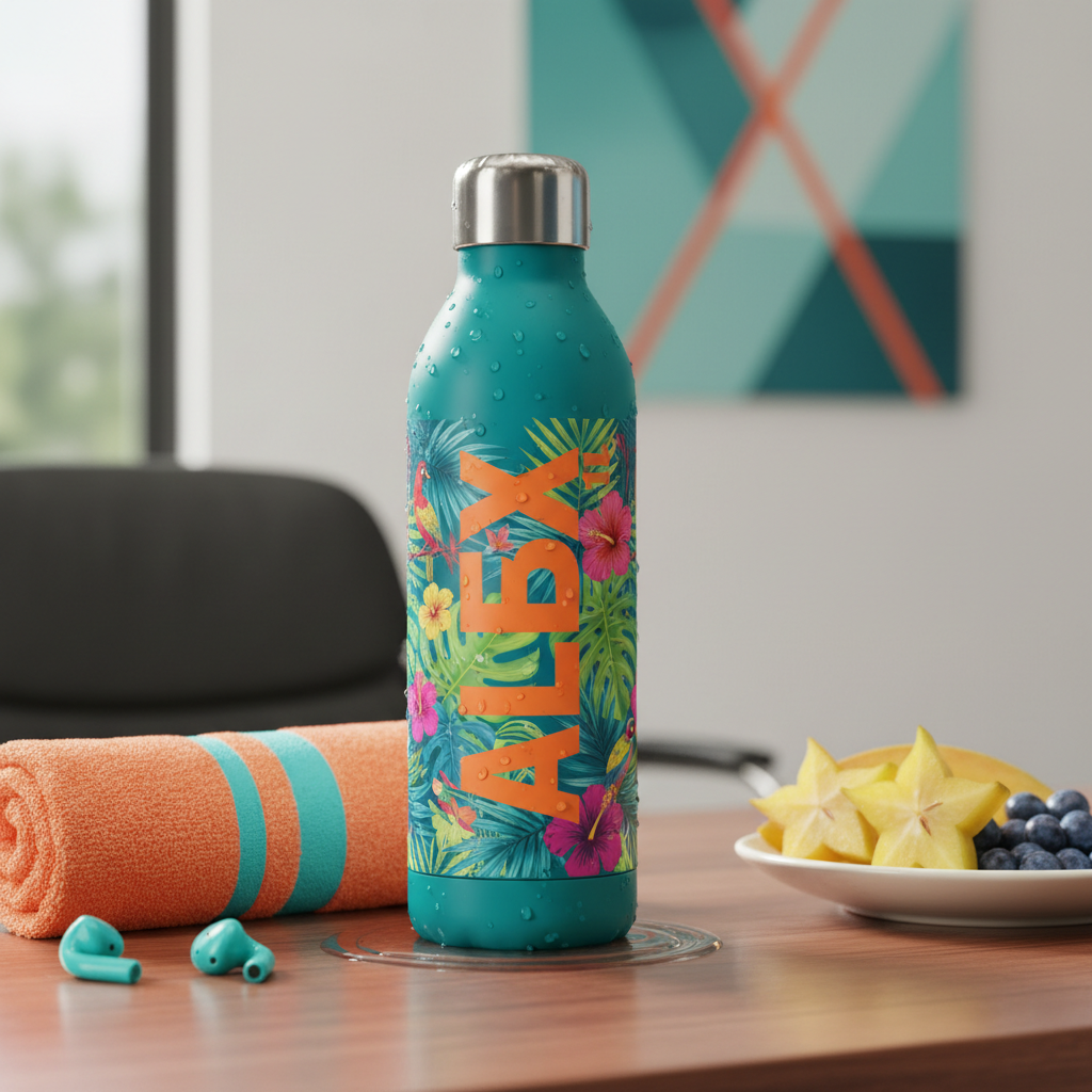 Customised name printed water bottles - Kase Culture