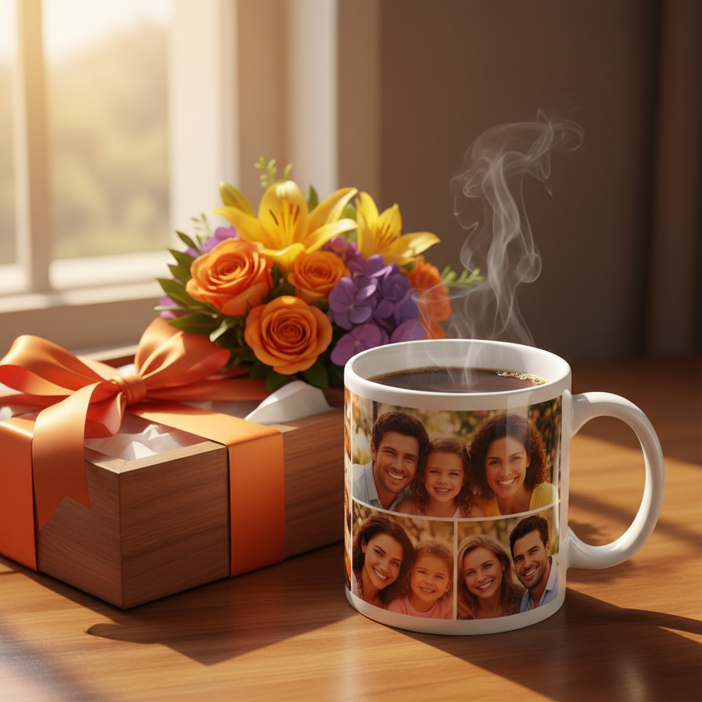 Customised photo coffee mug with gift box - Kase Culture